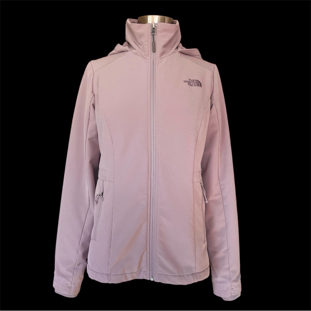 The North Face Womens Small Shelby Raschel Hoodie Jacket Metal Pink Fleece-Lined - Picture 2 of 6